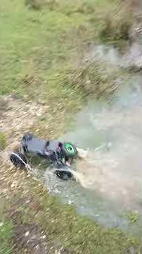 3D printed RC crawler in water