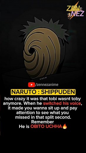 Naruto : Shippuden, How crazy is this when obito changes his voice 🔥