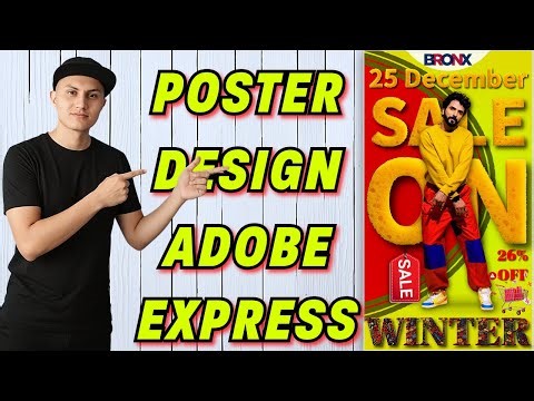 Adobe Express Simple Poster Ad Design Practice | Easy & Fast Tutorial