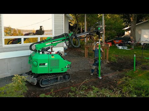 Installation de pieux vissés Techno Pieux pour un patio de prestige