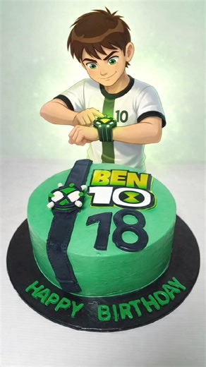 Ben 10 Magic Cake 🎂 | Super Cool Birthday Cake Design #Ben10 #CakeDesign #Shorts