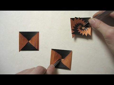 First Origami Fold in 2014: Single Strip Square Curlicue (Assia Brill)