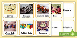 KS1 Toys and Games From Around the World Matching Game