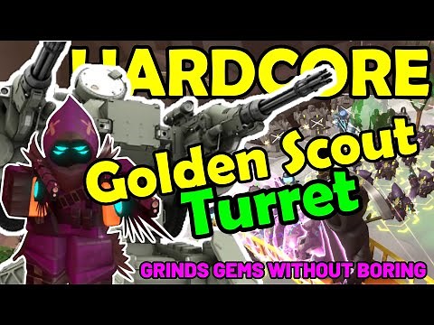tds solo hardcore with golden scout and turret tds