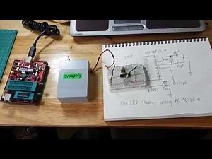 One LED Flasher using PIC16F627A on-off 2S