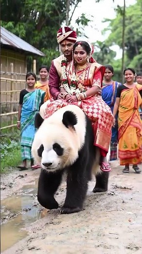 Bangladeshi Village Wedding on a Giant Panda 🐼💍 | Village Fun You Won’t Believe!