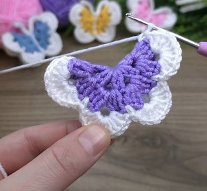 Woww incredible ** easy crochet butterfly making. You will love this. #knitting #crochet | Aslı ile sanatsal tasarımlar
