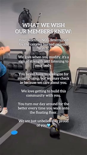  At Burn, your worth isn’t measured by calories burned or how heavy you lift — it’s in showing up, listening to your body, and being part of a community that’s always cheering you on. Every time you step onto the floating floor, you make our day better. ✨ Come see what it’s all about — get started FREE! | Burn Boot Camp - Needham, MA | Facebook
