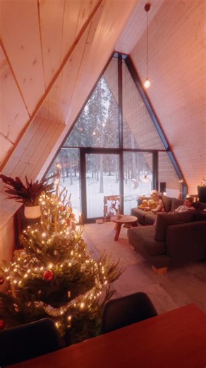 Ruka A-Frame on Instagram: "Christmas has officially arrived in our Ruka A-frame 🎄✨ This is our first December since we moved to Northern Finland. With Santa living around the corner, it feels like Christmas half of the year. We couldn’t wait any longer! When do you usually set up your Christmas tree? #WinterCabinVibes #AFrameCabin #ChristmasInLapland"