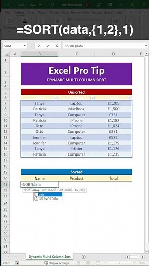 Excel Multi-Column Sort: A Step-by-Step Guide #howto #tutorial
