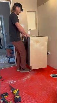 Installing the master bathroom vanity