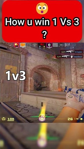 How u Win 1v3 ? #ajcs2 #shorts #cs2shorts
