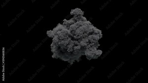 3D special effect, air explosion, small explosion suitable for war, disasters and other scenes, no obvious smoke