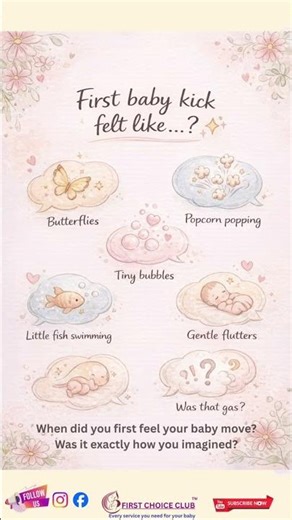 First baby kick felt like…? 🤍✨