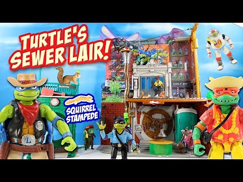 Mutant Mayhem Ninja Turtle's Sewer Lair Playset & Figure Disguise Party Pack Build Review