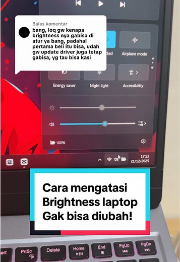 Membalas @️ cara mengatasi brightness windows 10 dan 11 tidak bisa diatur dan diubah. Semoga membantu ya! #tutorial #fix #windows11 #windows10 #nvidia