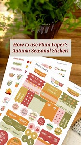 1.2K views · 7 comments | Embrace fall’s cozy vibes with the autumn seasonal stickers!  Whether it’s tracking your goals or adding a festive touch to your planner, these stickers bring out all the autumn feels. #PlumPaper #CustomizedPlanner #OrganizationGoals #PlanWithPlum #PlannerCommunity #CustomizablePlanners | Plum Paper | Facebook