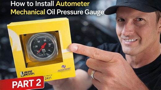 How to install Autometer mechanical oil pressure gauge part 2