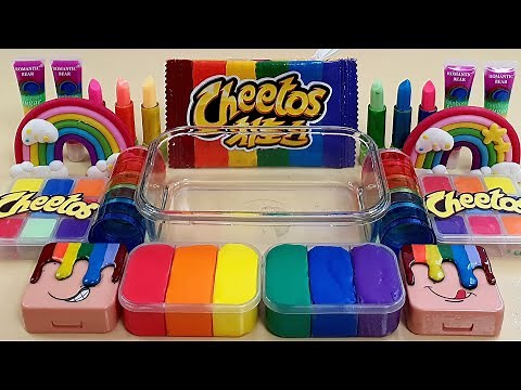 Rainbow Slime Mixing Random Into Slime! Satisfying Slime Video ASMR