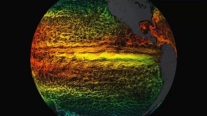 Quantum Physicists Explaining Earth’s Weather Patterns: Colored according to temperature, Earth’s ocean currents twist & swirl. Some of these currents appear to be roiling & chaotic, but others are stable, and they fuel large-scale periodic weather patterns. Credits: NASA/GSFC | Scientia | Facebook