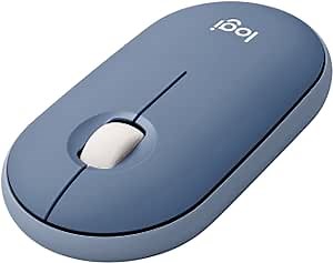 Logitech Pebble Wireless Mouse with Bluetooth or 2.4 GHz Receiver - Blueberry