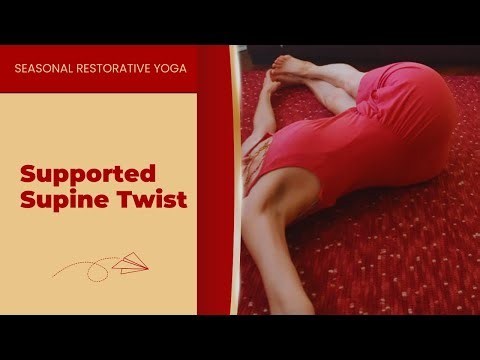 Restorative Supine Twist | Gentle Yoga Pose for Stress Relief and Relaxation