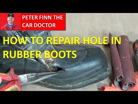 How to repair broken Hole or Scratch in rubber Boots. New Innovative Recycling economy. Durable way!