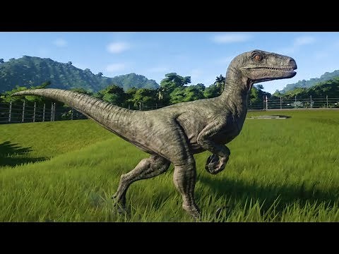 Jurassic World Evolution - Velociraptor Gameplay (PS4 HD) [1080p60FPS]
