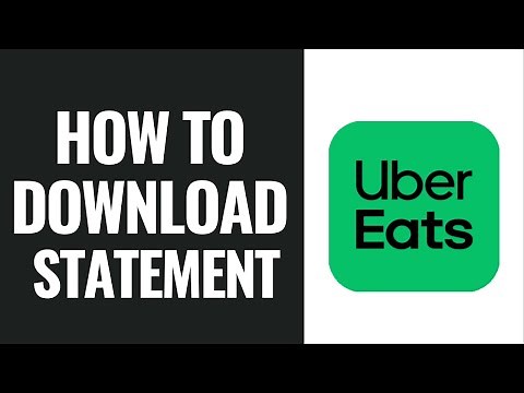 How To Download Uber Eats Statement (2026) : STEP BY STEP