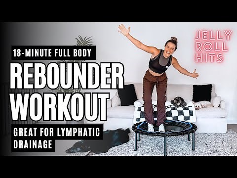 Full Body Rebounder Workout for Lymphatic Drainage: Easy to Follow with Jelly Roll Music - 18 min