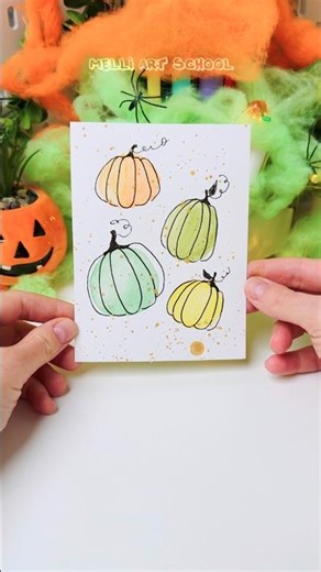 Drawing Pumpkin 🎃 #shorts