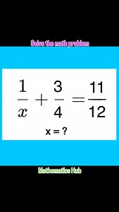 1K views · 11 comments | Solve the math problem #mathproblem #viralreels #viral #maths | Mathematics Hub | Facebook