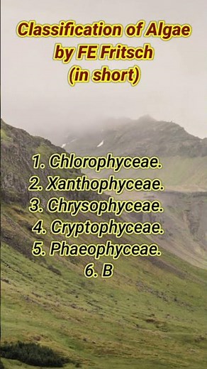 Classification of algae by FE Fritsch#NEET #BSc Botany#algaeclassification