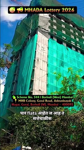 🎯 📢 MHADA Lottery 2026 Site Visit | Borivali West Big Opportunity!