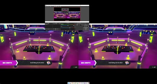 Playing Fall Guys split-screen multiplayer on one computer. Couch co-op style