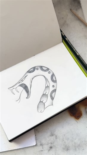 Drawing a Traditional Snake Tattoo Design