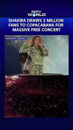 Shakira Concert | Drone Video Shows Huge Crowd At Shakira's Free Concert On Copacabana Beach