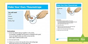 Make Your Own Thaumatrope Craft Instructions
