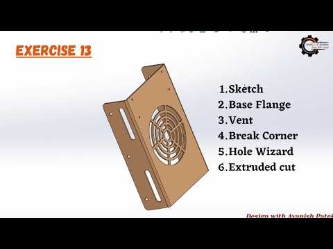 Solidworks Sheet metal Tutorial For Beginners Exercise-13// Sheet Metal Vent Tool// Solidworks