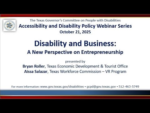 Disability & Business: A New Perspective on Entrepreneurship