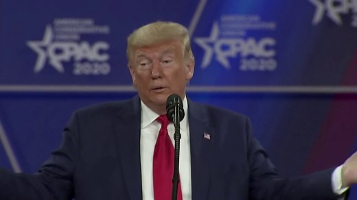 2020: Trump crouches down to mock Bloomberg's height