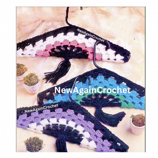 Vintage Crochet 1980s Hanger Cover Pattern With Video Tutorial - Etsy Canada
