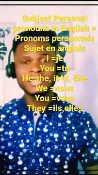 SUBJECT PERSONAL PRONOUNS IN ENGLISH= Pronoms personnels Sujet anglais 📖🖊