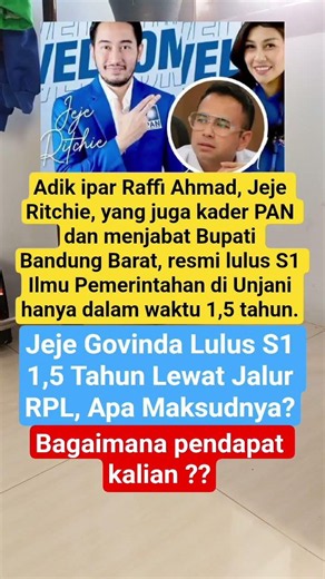 Jeje Govinda Resmi Lulus S1 Lewat Jalur RPL