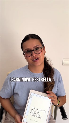 Spanish beginners start here: The Ultimate Spanish beginner workbook is 10% off today link in bio or check out learningwithestrella.com #spanishworkbook #learnspanishbeginner #spanishpractice #viral #fyp