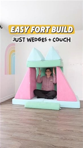 Easy Fort Build with a Play Couch (Just Wedges + Couch!)