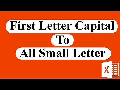 How to change proper case letter to lowercase In excel