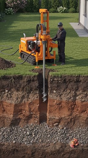 3D Cross-Section of a Smart Drilling Rig Hitting Water