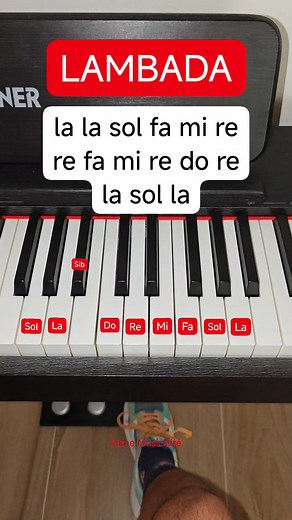 Lambada #piano #pianotutorial #pianolessons #short #pianomusicalite | Piano Musicalité