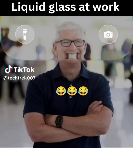 Liquid Glass Animation: Tim Cook's Humorous Journey
